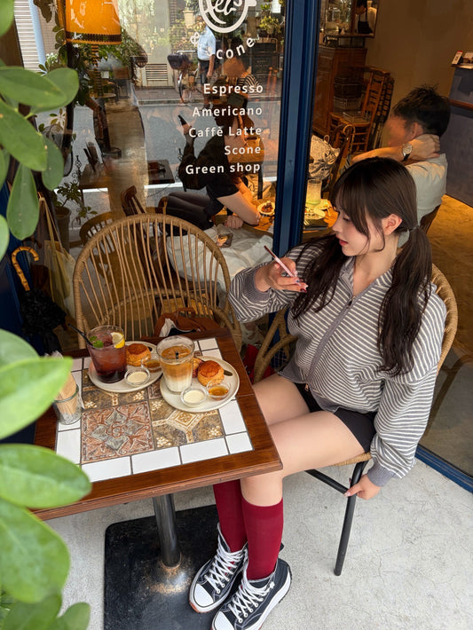 オーバーフィットストライプパーカー【LO2508040】