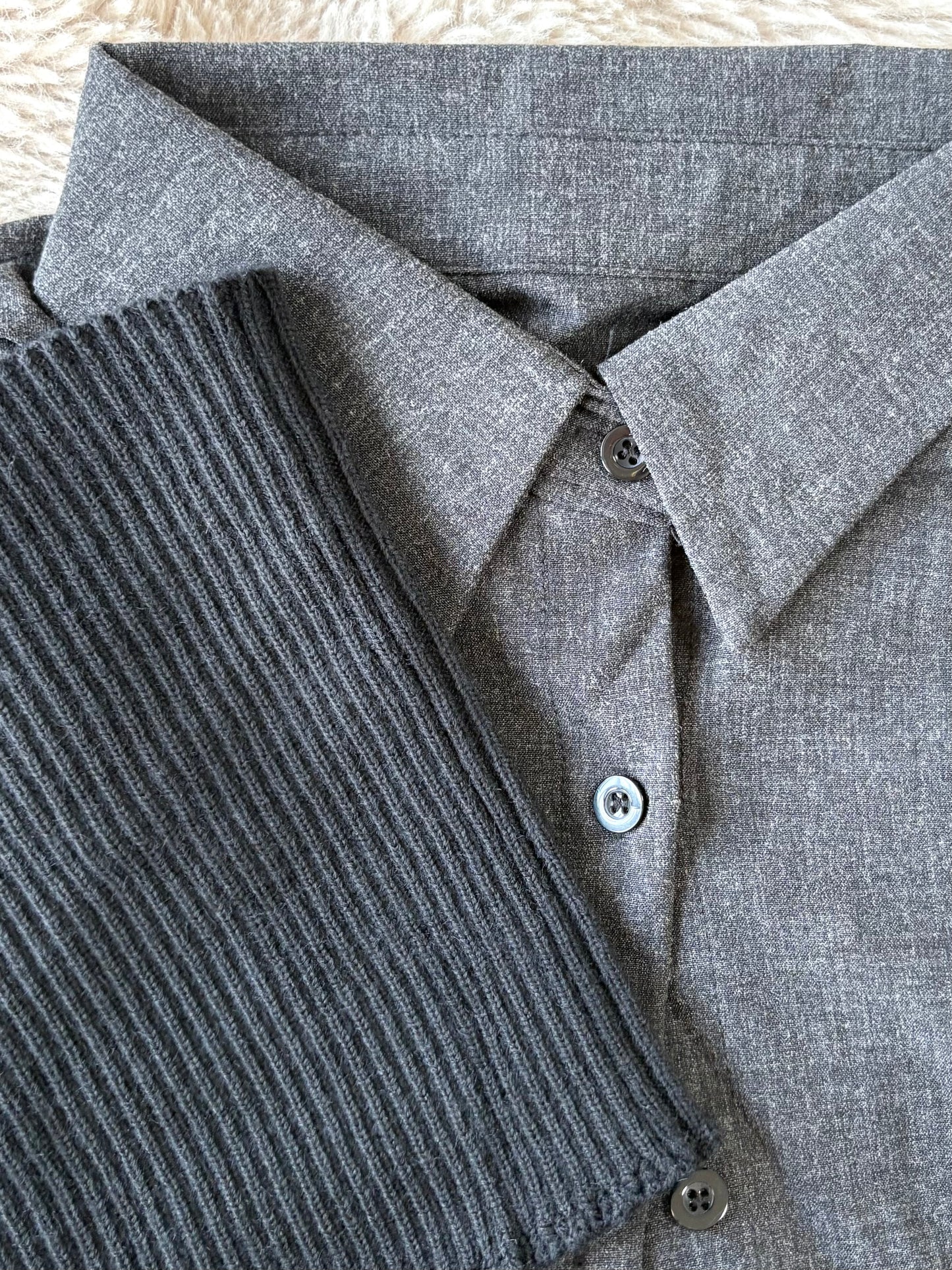 ウエストベルト シャツニットワンピース【OS2510001】