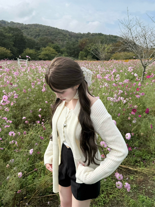 タイ付き スリットリブニット【IN2508049】