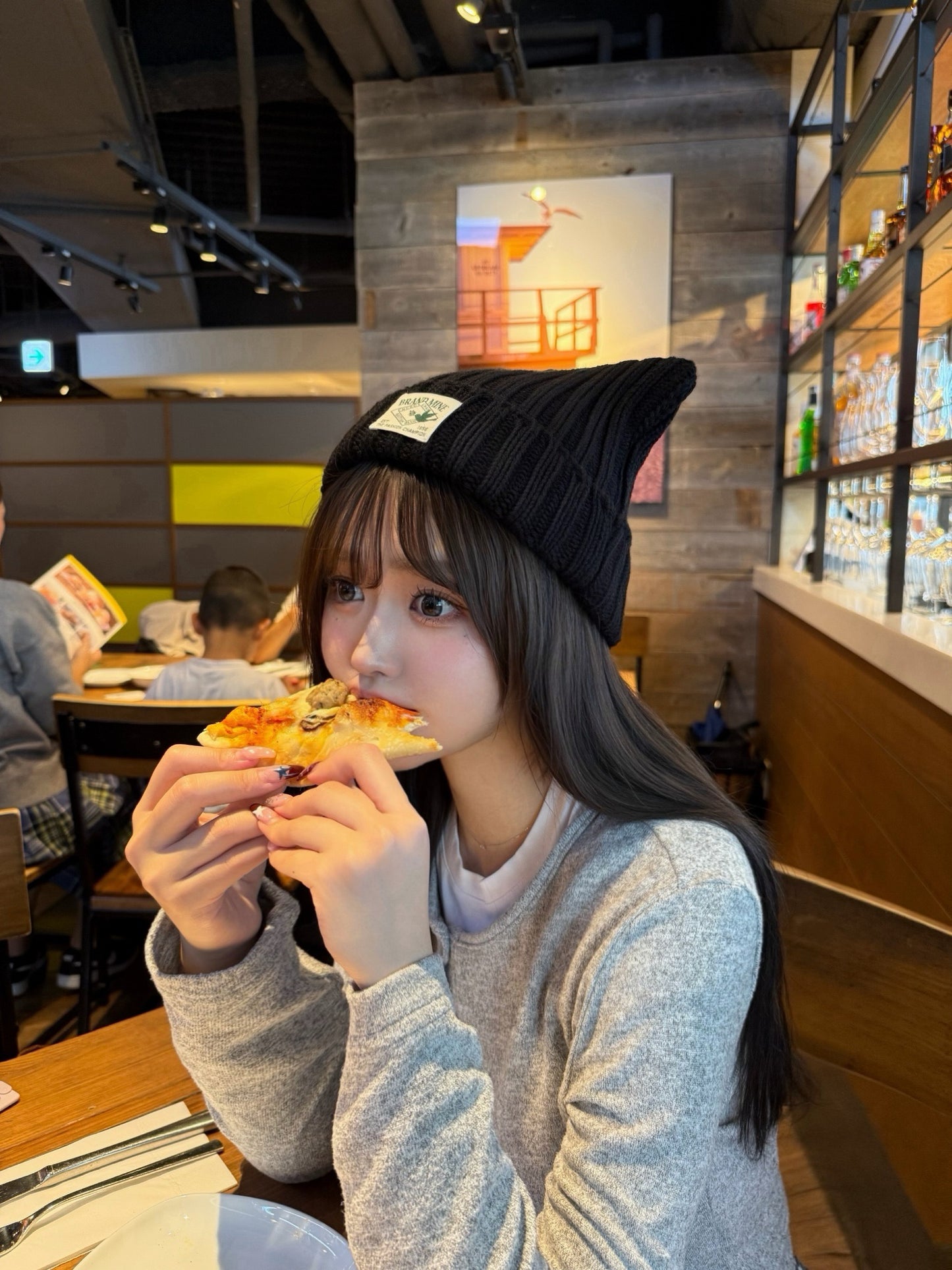 猫耳風 ニットビーニー【LO2508038】