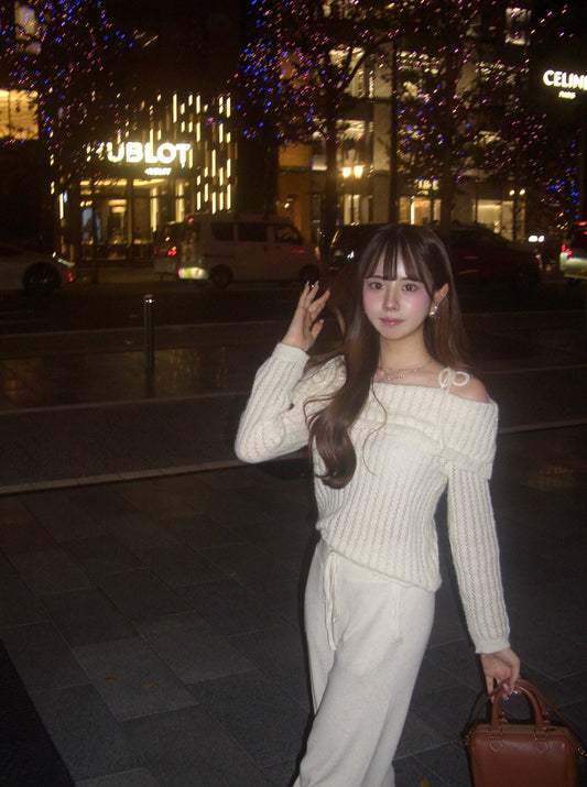 マカロンオフショルニット【TU2508046】