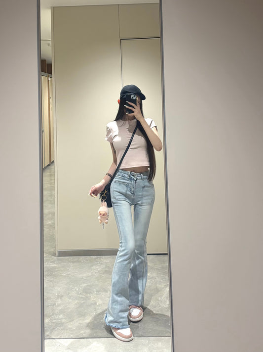 骨盤パッド入りスリムジーンズ【OS2507010】