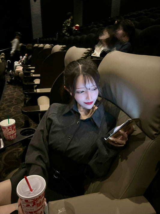 ウエストベルト シャツニットワンピース【OS2510001】