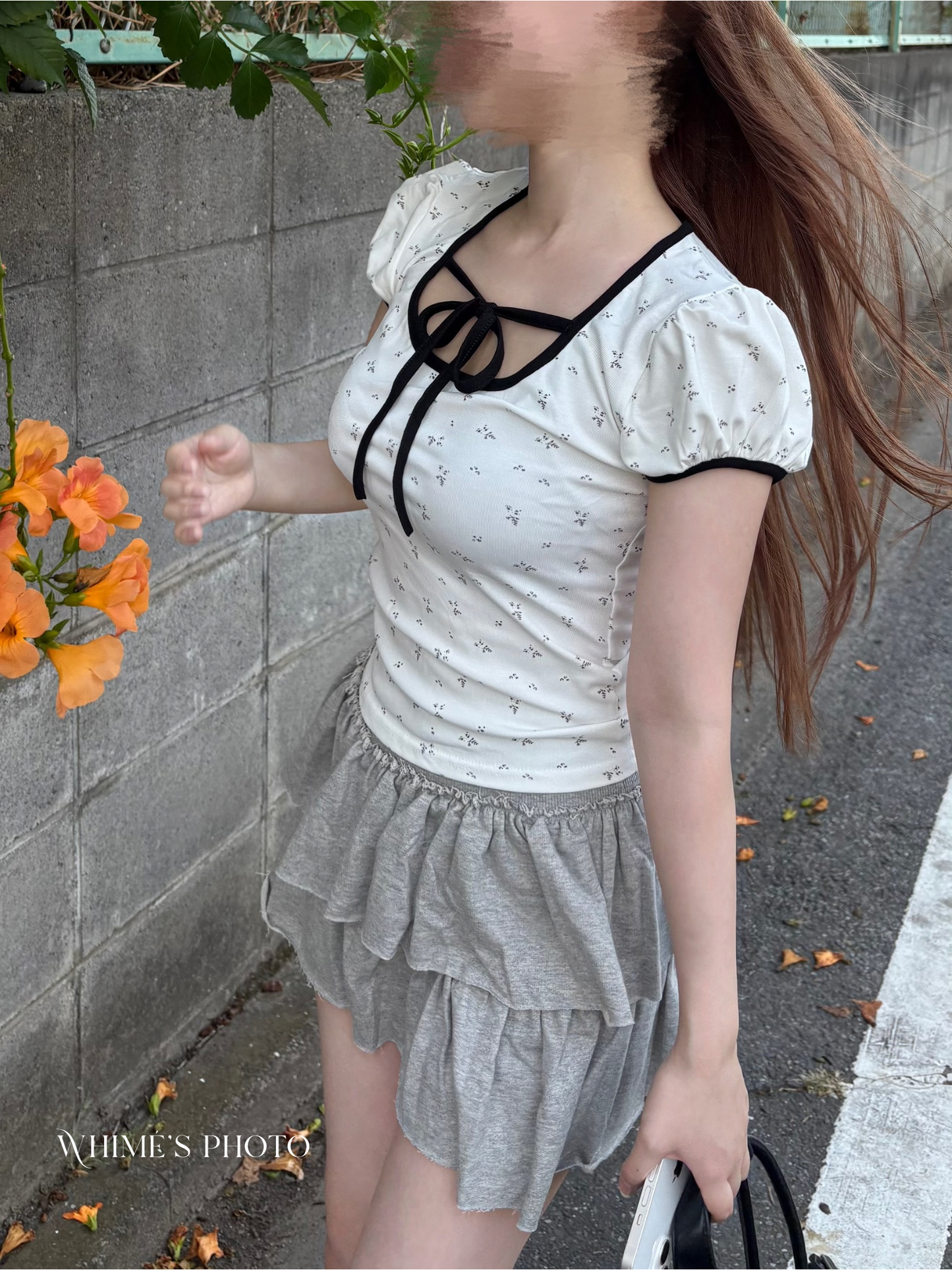 リボンカジュアルTシャツ【KN2507018】