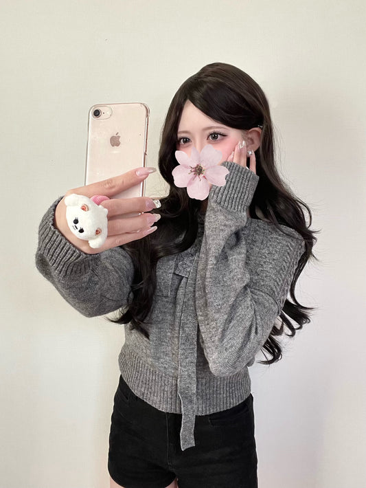 オフショル編み目マフラーニット【IN2511002】