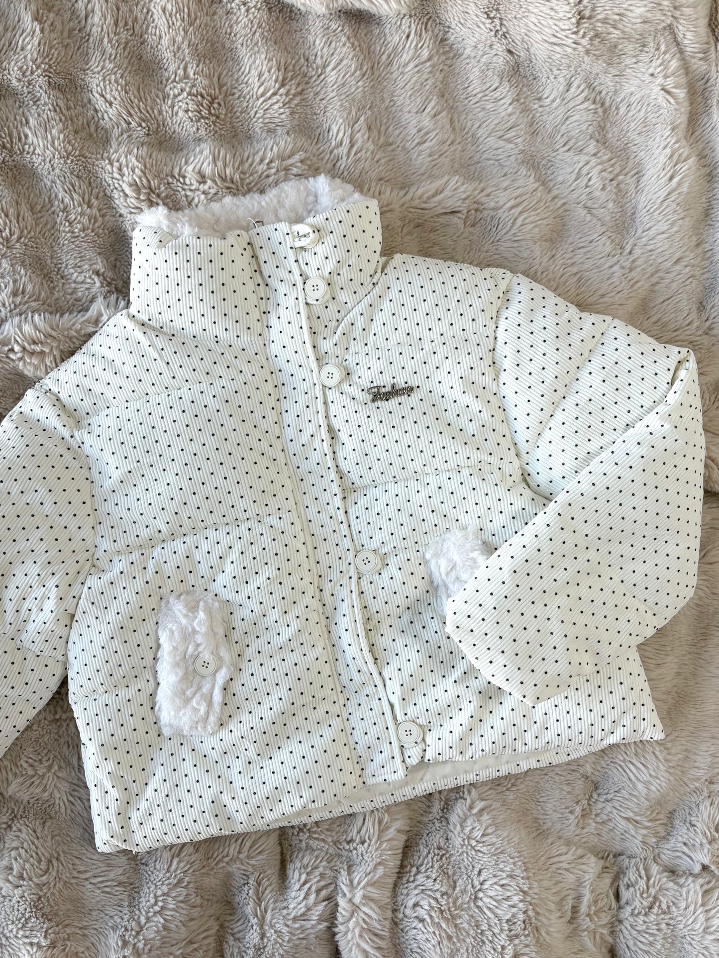 ドット柄ボアダウンジャケット【WH2511004】