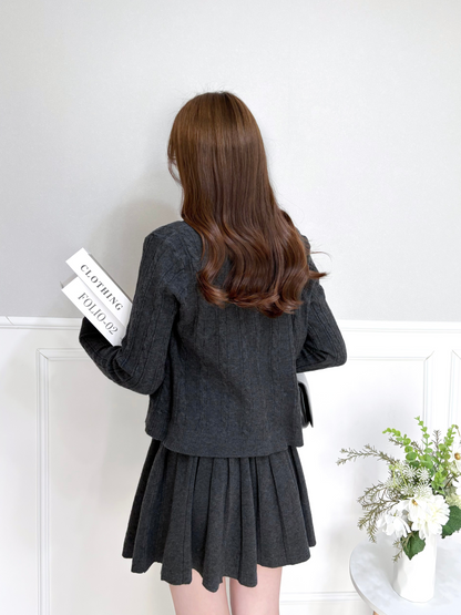 ガーリーケーブルニットカーディガンセット【WH2510004】