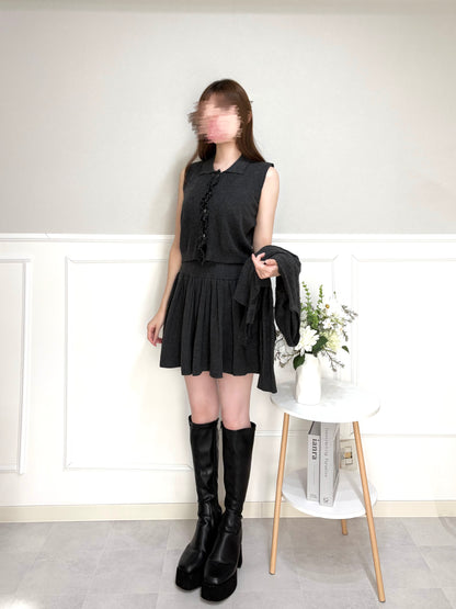 ガーリーケーブルニットカーディガンセット【WH2510004】