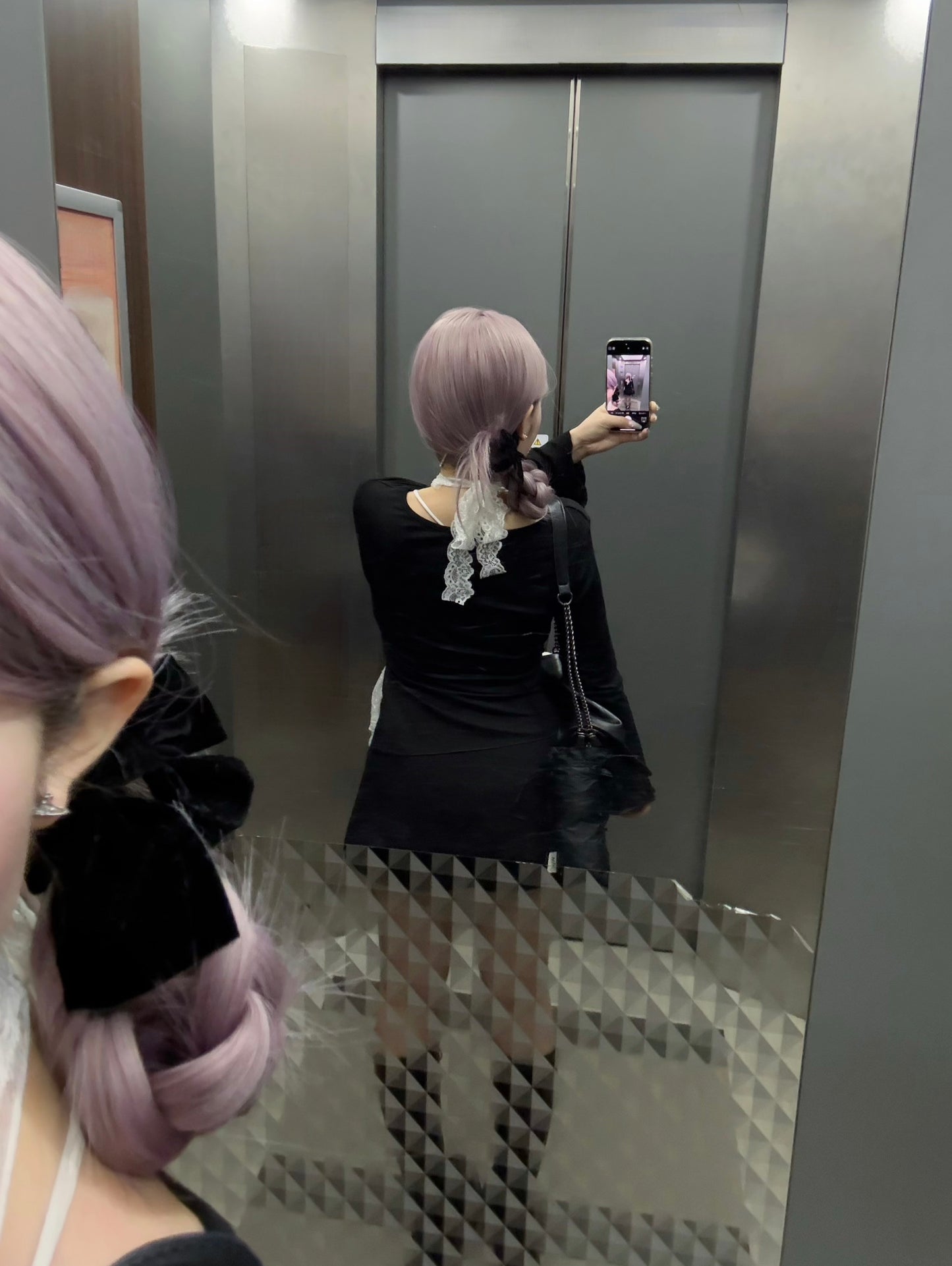 レイヤード風デザインレーストップス【IN2509004】