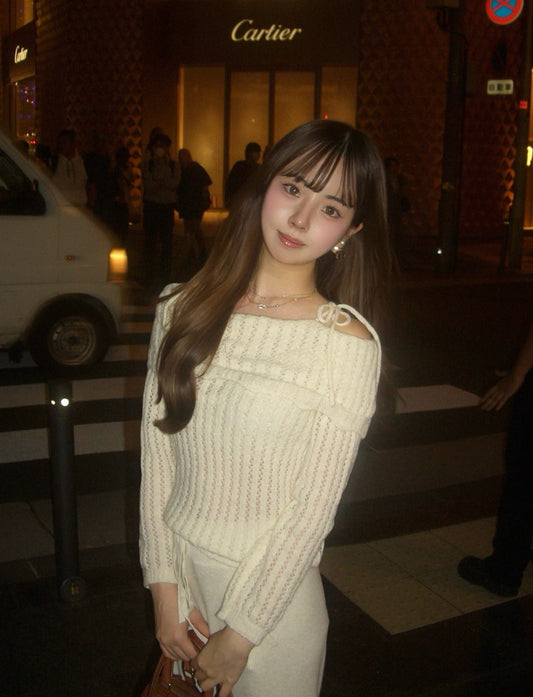 マカロンオフショルニット【TU2508046】