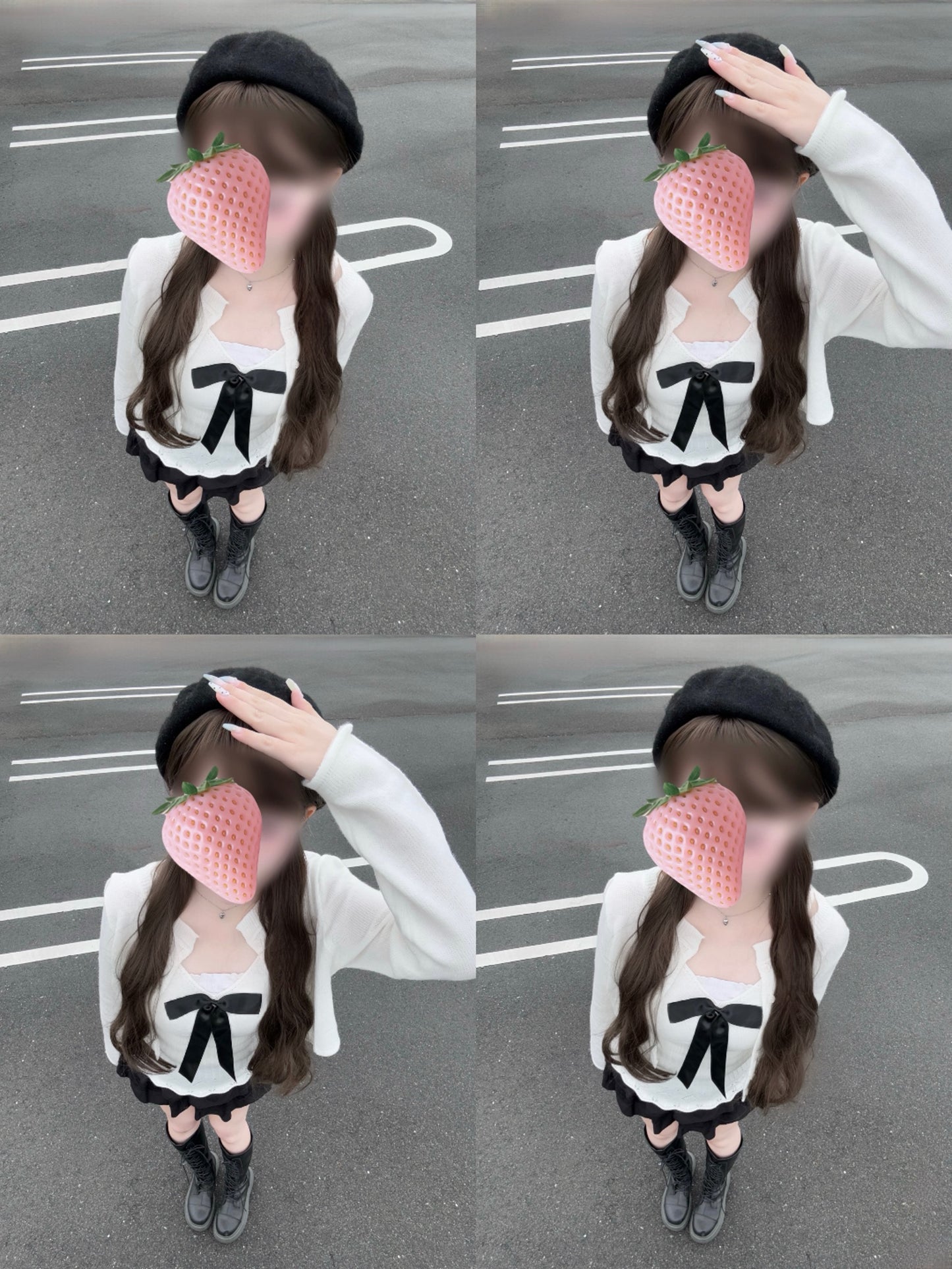 ビッグリボンカーディガンセット【IN2509003】