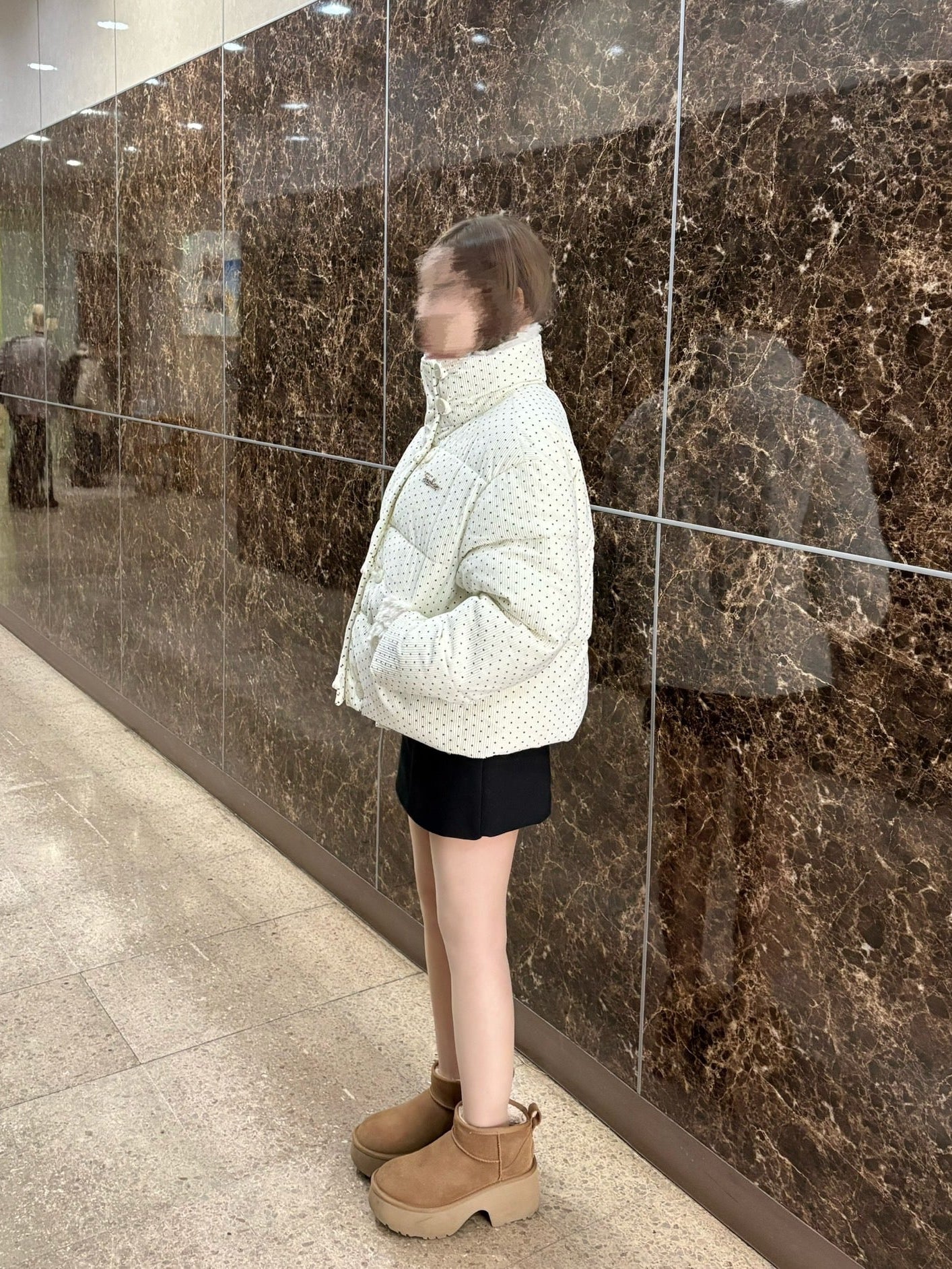 ドット柄ボアダウンジャケット【WH2511004】