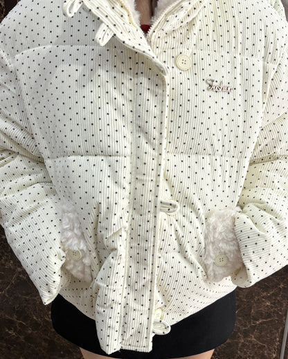 ドット柄ボアダウンジャケット【WH2511004】