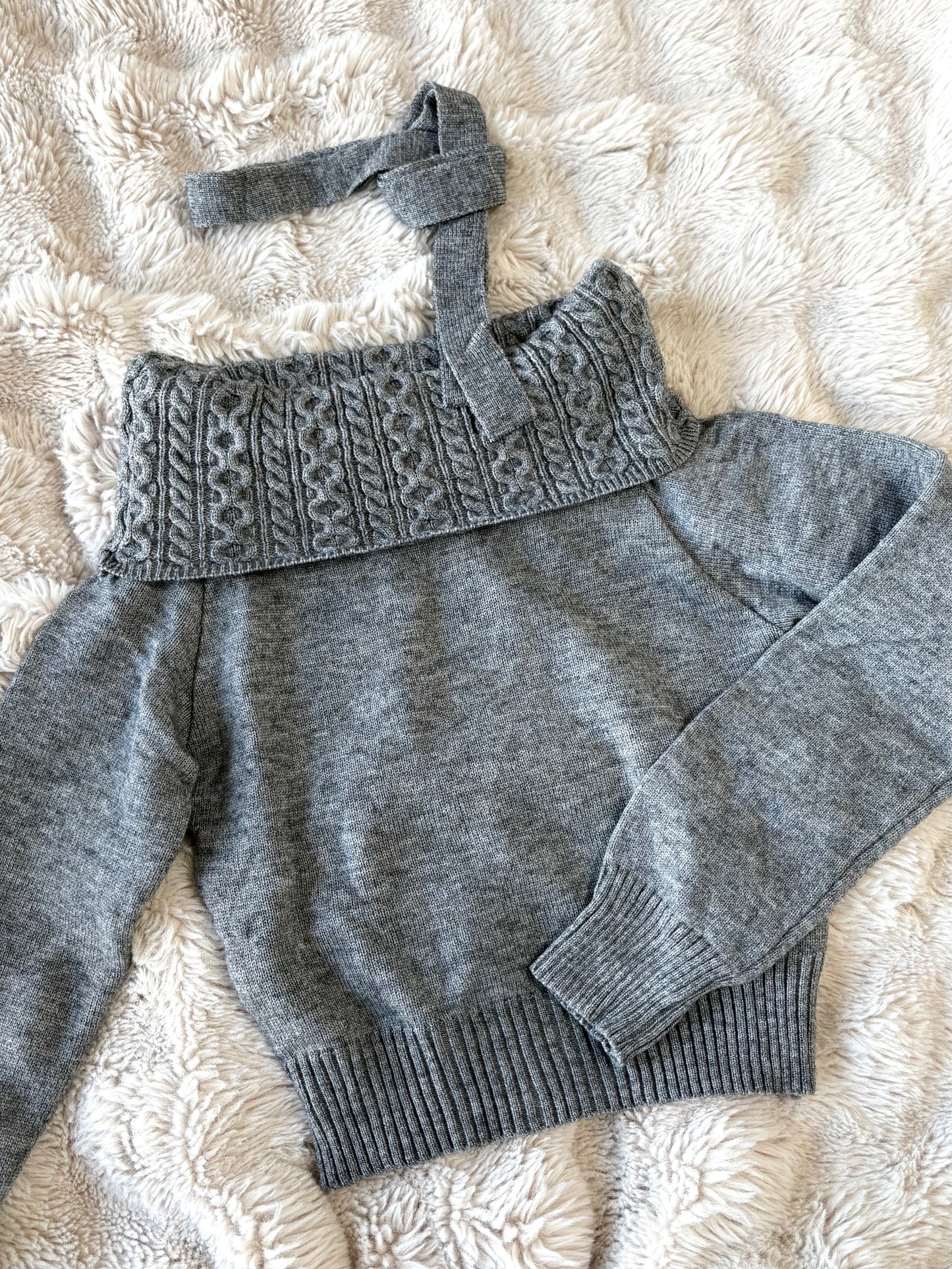 オフショル編み目マフラーニット【IN2511002】